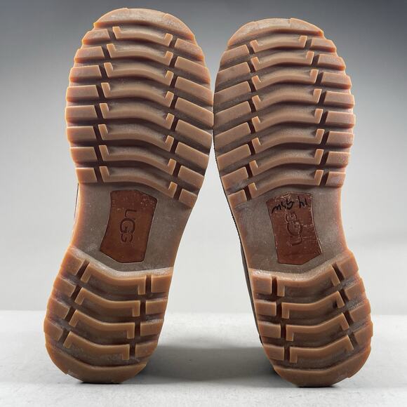 Ugg 3265 Oxson Stout Men’s 11.5 Brown Leather Waterproof Boat Sneaker Shoes GUC - Picture 4 of 9